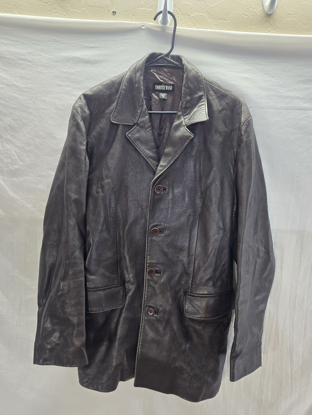 Vintage Country Road Men's Medium Brown Leather Jacket